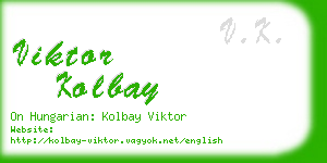 viktor kolbay business card